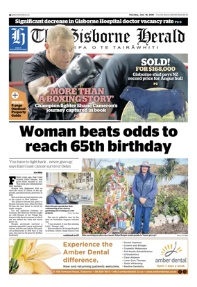 Cover of The Gisborne Herald