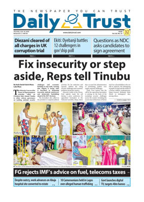Cover of Daily Trust