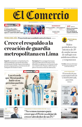 Cover of Diario El Comercio
