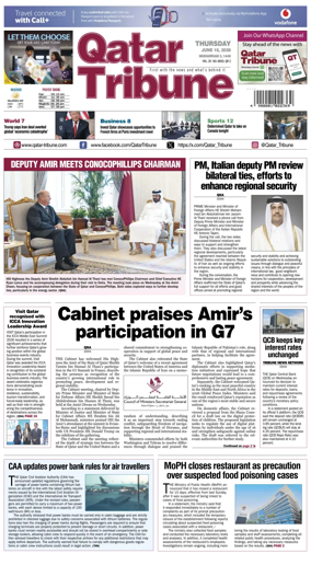 Cover of Qatar Tribune