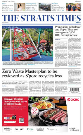 Cover of The Straits Times