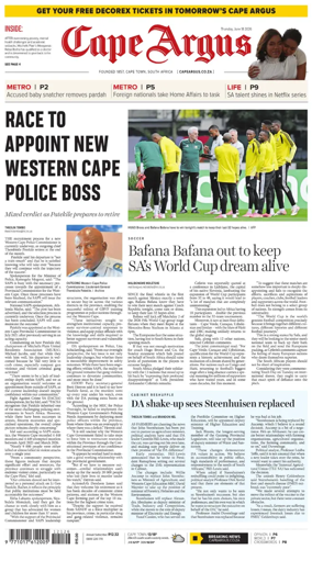 Cover of Cape Argus (PM Edition)