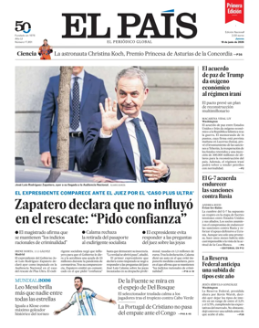 Cover of EL PAIS primera edicion
