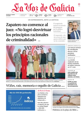 Cover of La Voz de Galicia (A Coruna)