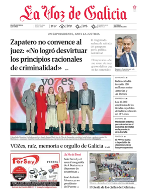 Cover of La Voz de Galicia (Ferrol)