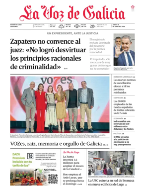 Cover of La Voz de Galicia (Lugo)