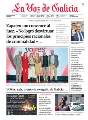 Cover of La Voz de Galicia (Ourense)
