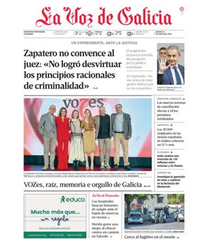 Cover of La Voz de Galicia (Pontevedra)