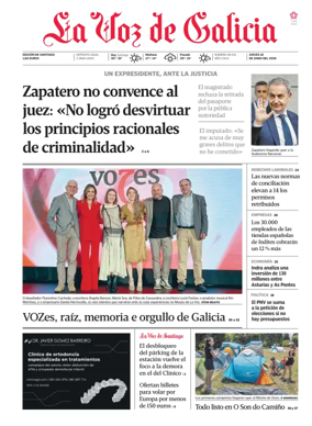 Cover of La Voz de Galicia (Santiago)