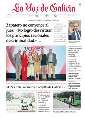Cover of La Voz de Galicia (Viveiro)