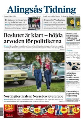 Cover of Alingsas Tidning