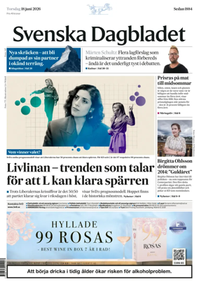 Cover of Svenska Dagbladet
