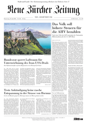 Cover of Neue Zurcher Zeitung