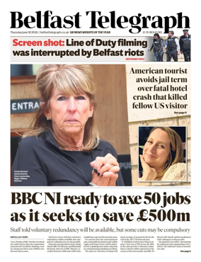 Cover of Belfast Telegraph