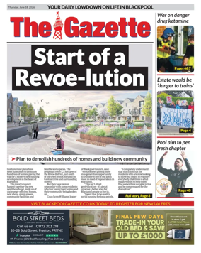 Cover of Blackpool Gazette