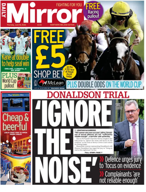 Cover of Daily Mirror (Northern Ireland)
