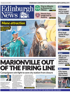 Cover of Edinburgh Evening News