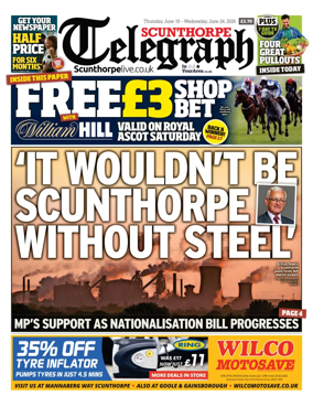 Cover of Scunthorpe Telegraph