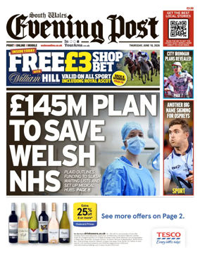 Cover of South Wales Evening Post