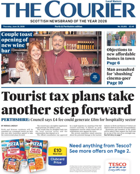 Cover of The Courier & Advertiser (Perth and Perthshire Edition)