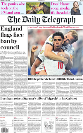Cover of The Daily Telegraph