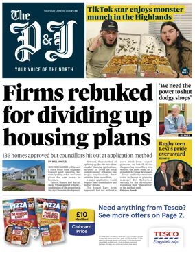 Cover of The Press and Journal (Inverness Highlands and Islands)