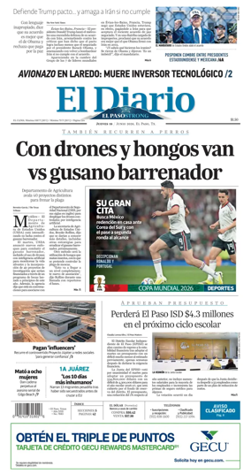 Cover of El Diario de El Paso