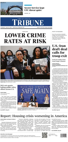 Cover of Great Falls Tribune