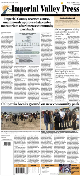 Cover of Imperial Valley Press