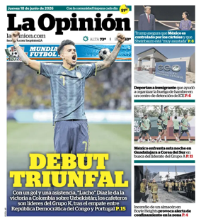 Cover of La Opinion