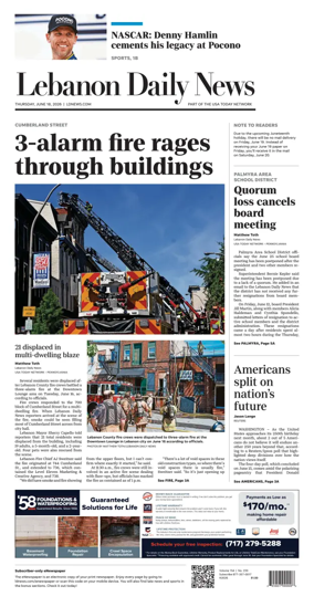Cover of Lebanon Daily News