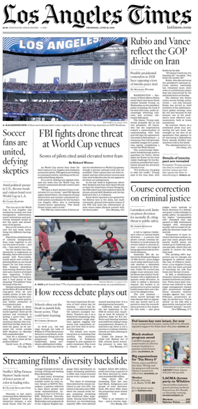 Cover of Los Angeles Times