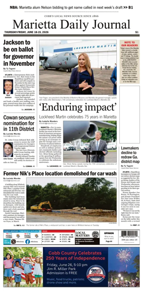 Cover of Marietta Daily Journal