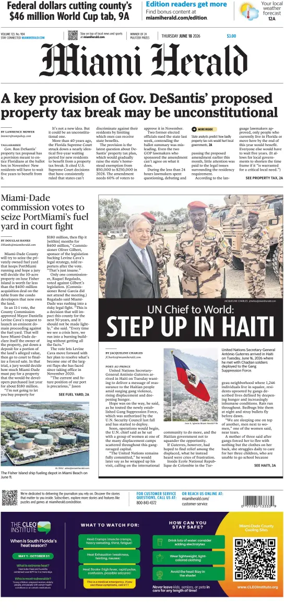 Cover of Miami Herald