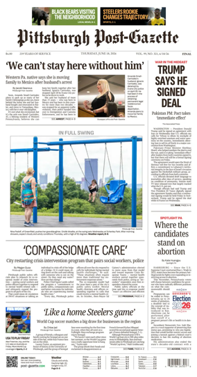 Cover of Pittsburgh Post-Gazette