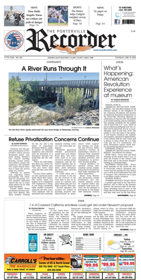 Cover of Porterville Recorder