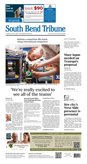 Cover of South Bend Tribune