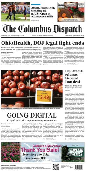 Cover of The Columbus Dispatch
