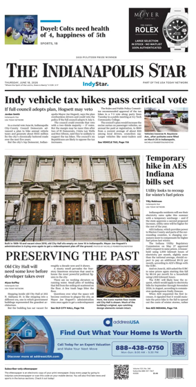 Cover of The Indianapolis Star