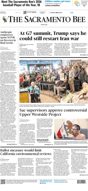 Cover of The Sacramento Bee