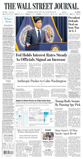 Cover of The Wall Street Journal