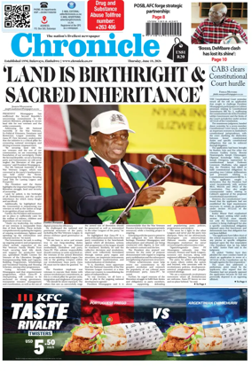 Cover of Chronicle (Zimbabwe)