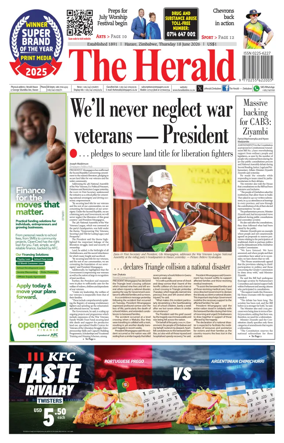 Cover of The Herald (Zimbabwe)