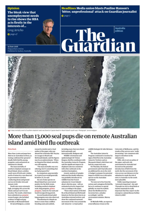 Cover of The Guardian Australia