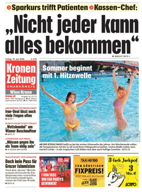 Cover of Kronen Zeitung