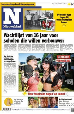 Cover of Het Nieuwsblad