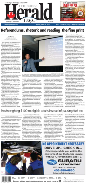 Cover of Lethbridge Herald