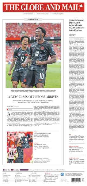 Cover of The Globe and Mail (Ontario Edition)