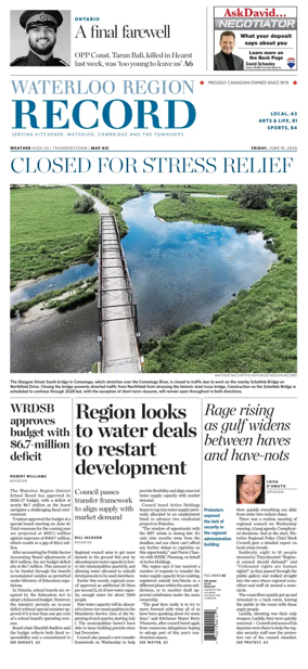 Cover of Waterloo Region Record