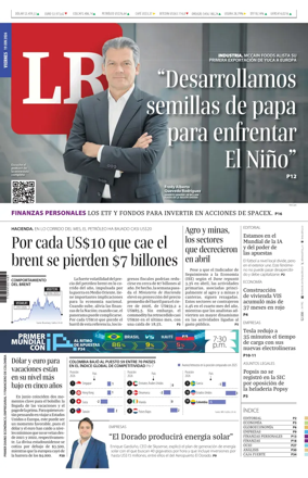 Cover of La Republica (Colombia)